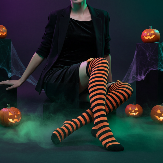 Halloween knee socks orange