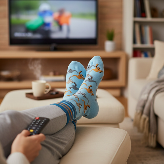 Light blue kangaroo socks