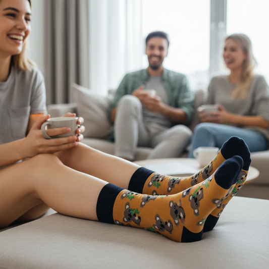 Orange Koala Socks