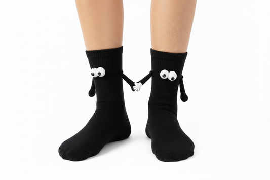 Funny Face Couple Socks: Magnetic Connection Socks for Playful Partners