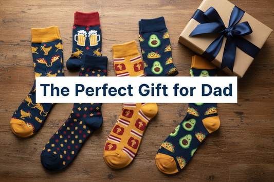 fathers day gift ideas. Novelty and funny socks for dad