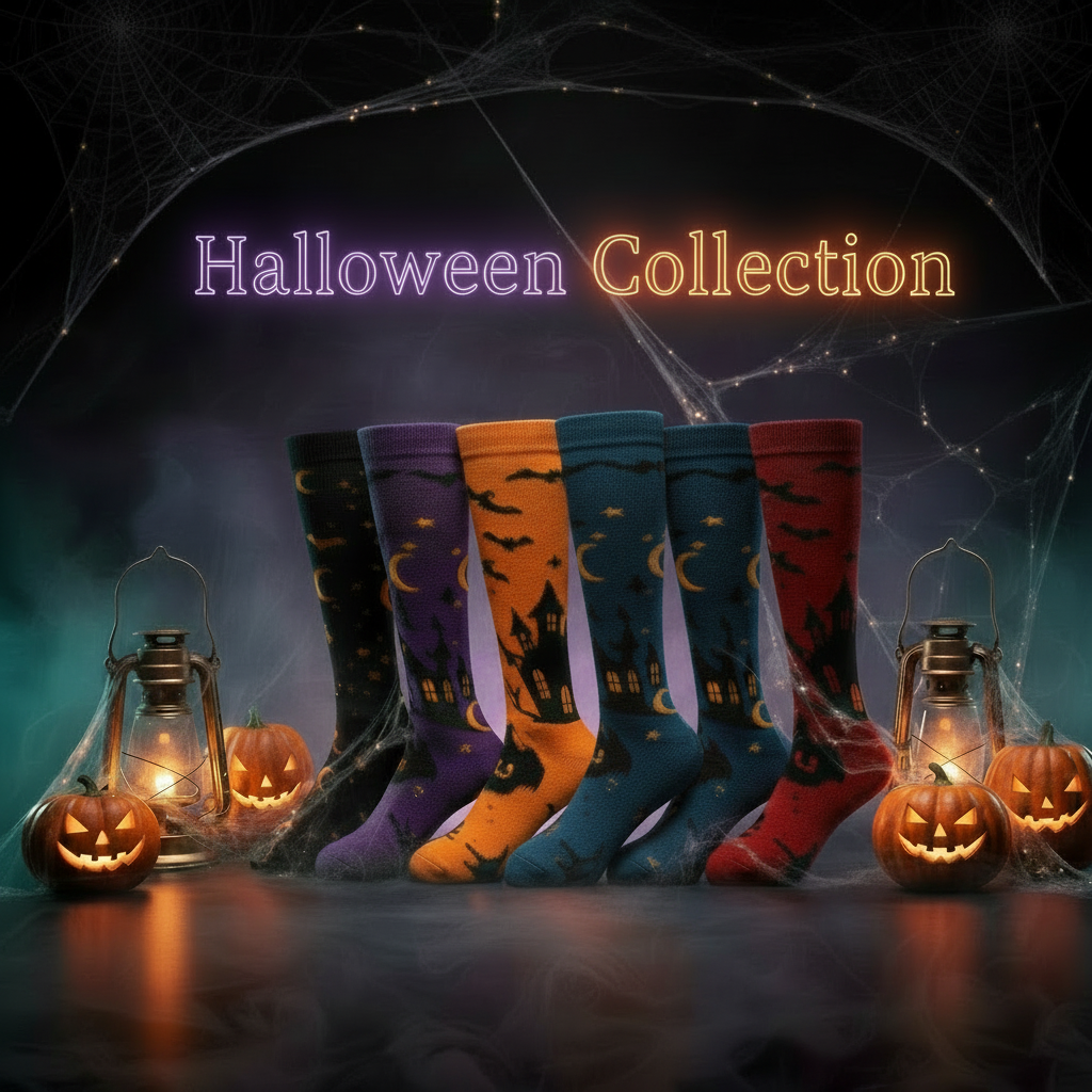 Sockyroo Halloween socks: witch, bat and pumpkin knee-highs