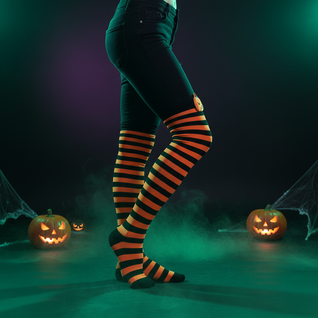 Halloween pumpkin Knee Socks