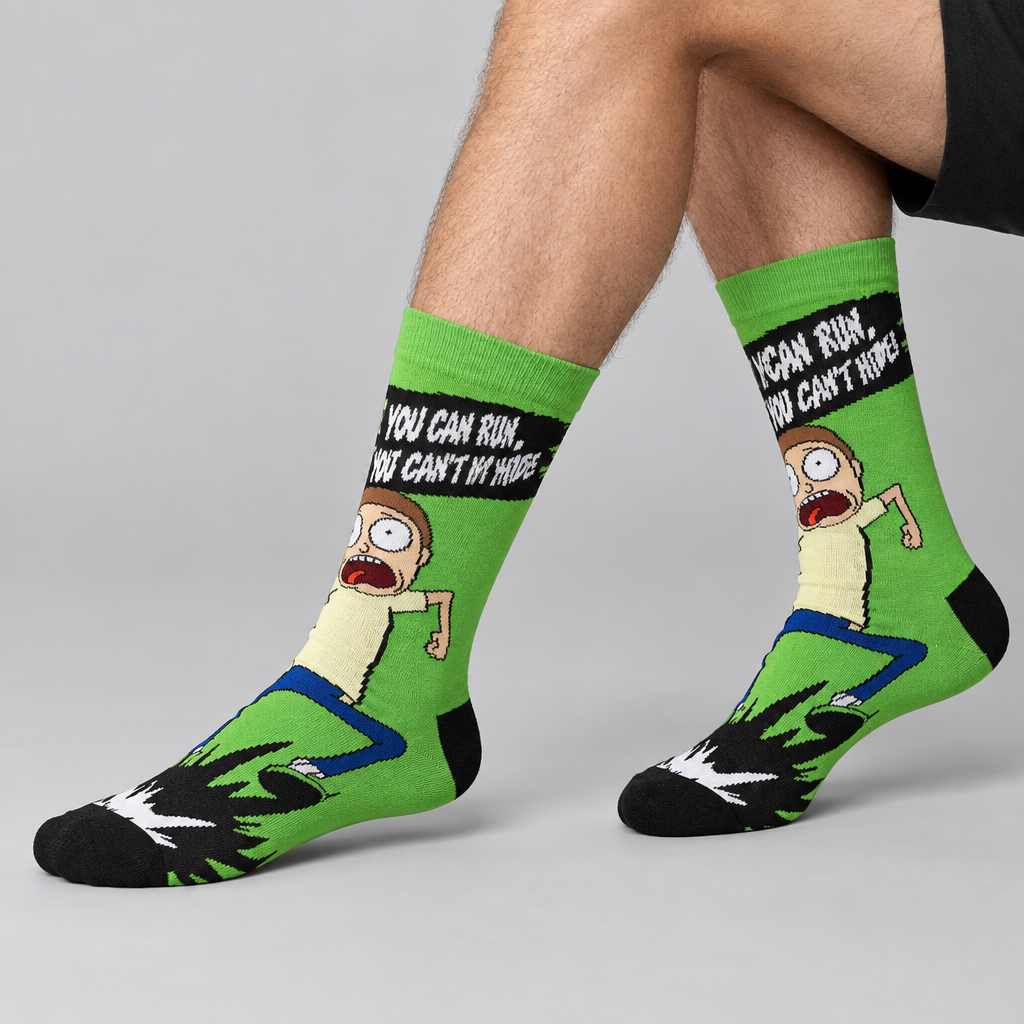rick and morty novelty socks
