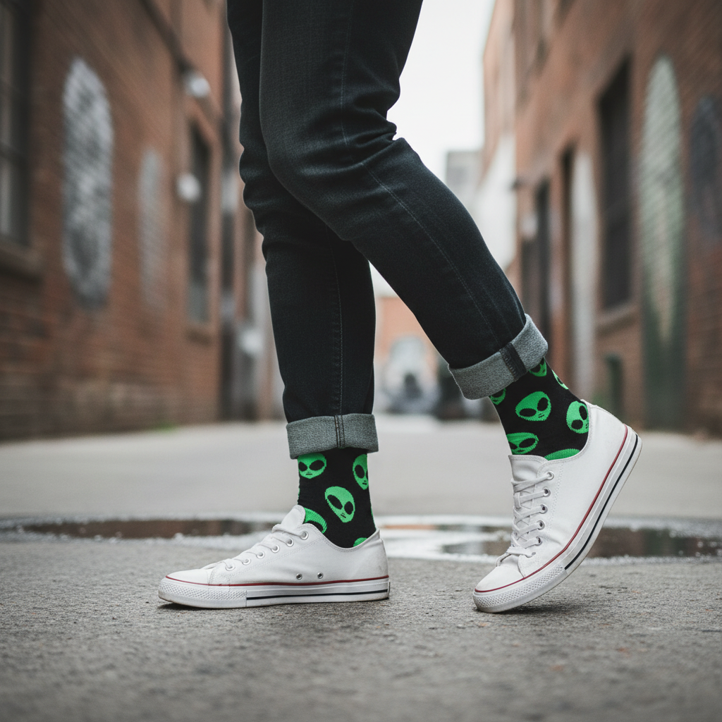 mens alien socks