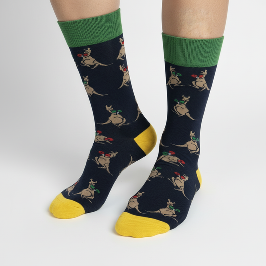Boxing Kangaroo Australian Socks