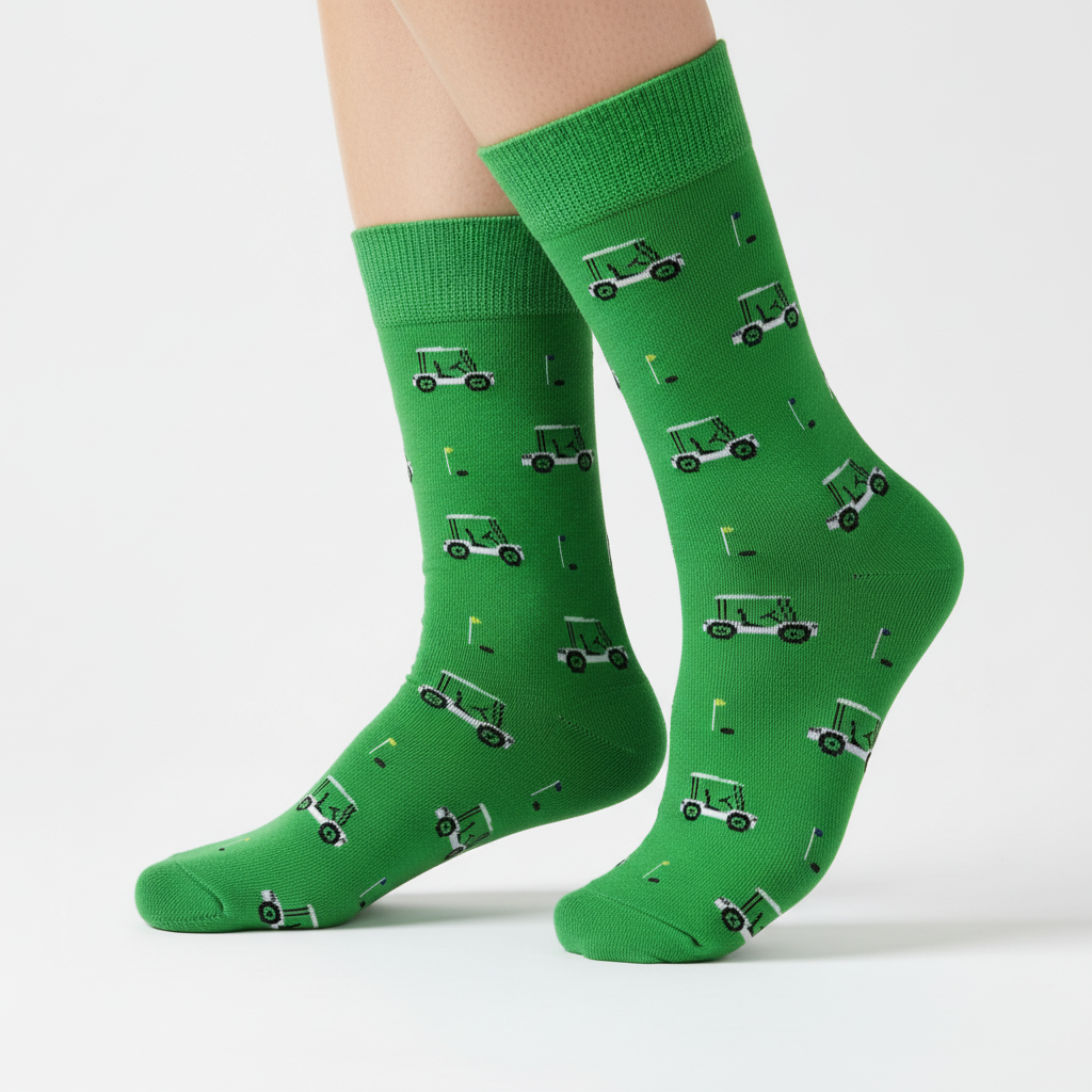 golf themed novelty socks