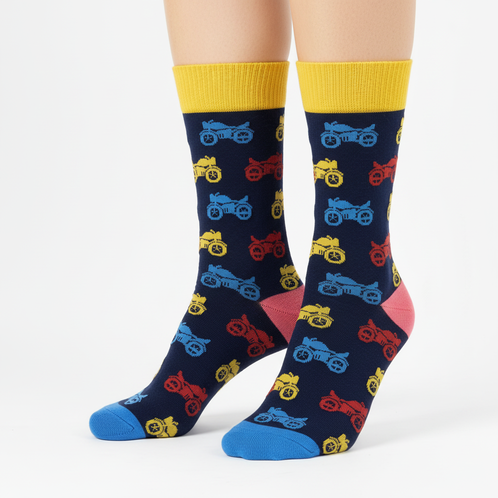 bike pattern novelty socks in Australia