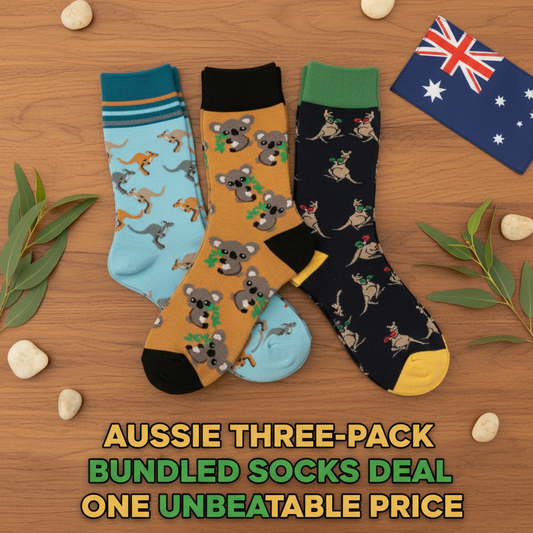 Aussie Three-Pack Bundled Socks Deal