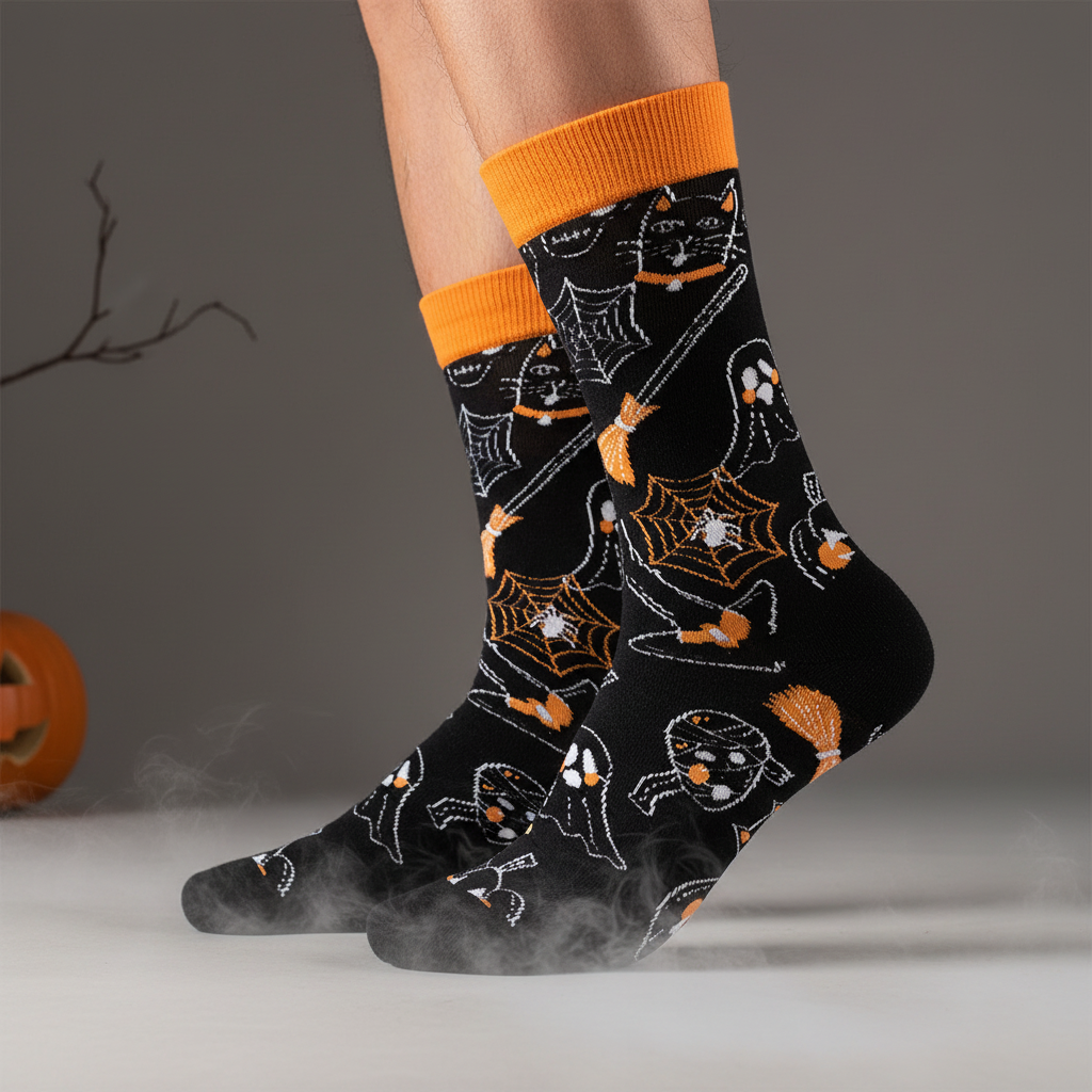 spooky halloween socks for men