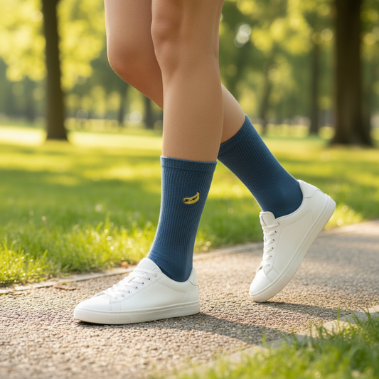Blue Banana Socks White Sneakers Park