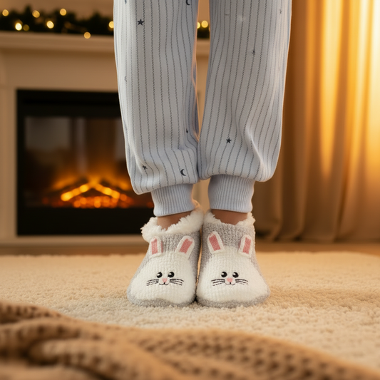 Bunny Slipper Socks Grounded Cosy Studio