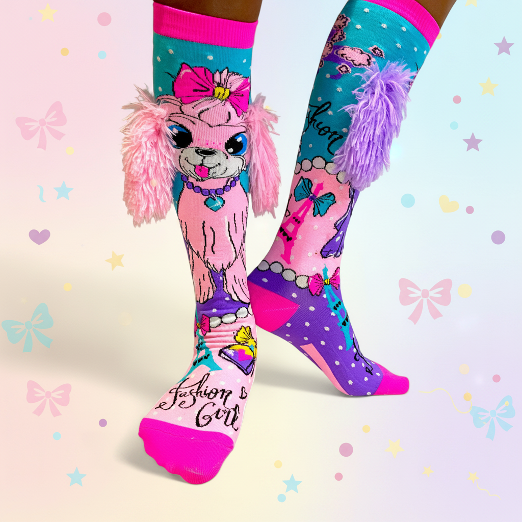 Fashion Girl Poodle Socks - Sock Focus