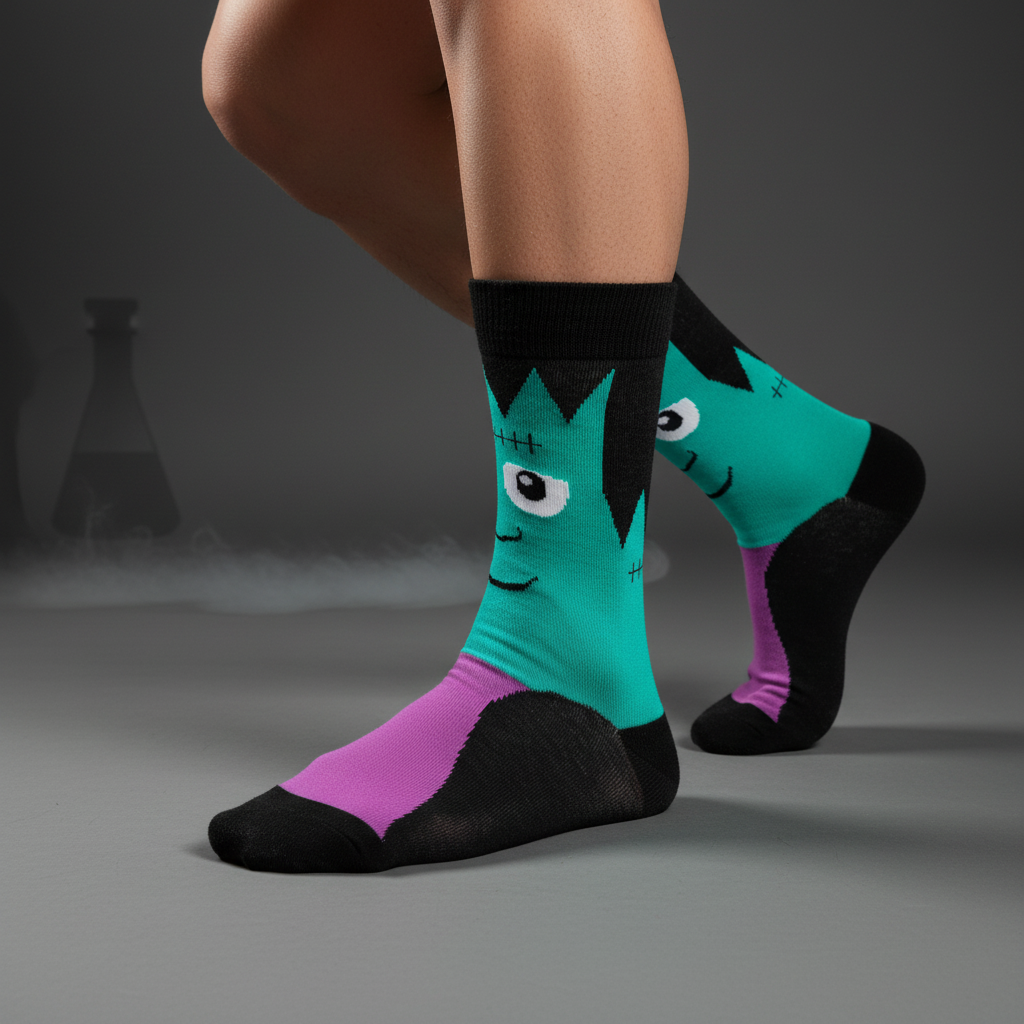 frankenstein halloween socks for men