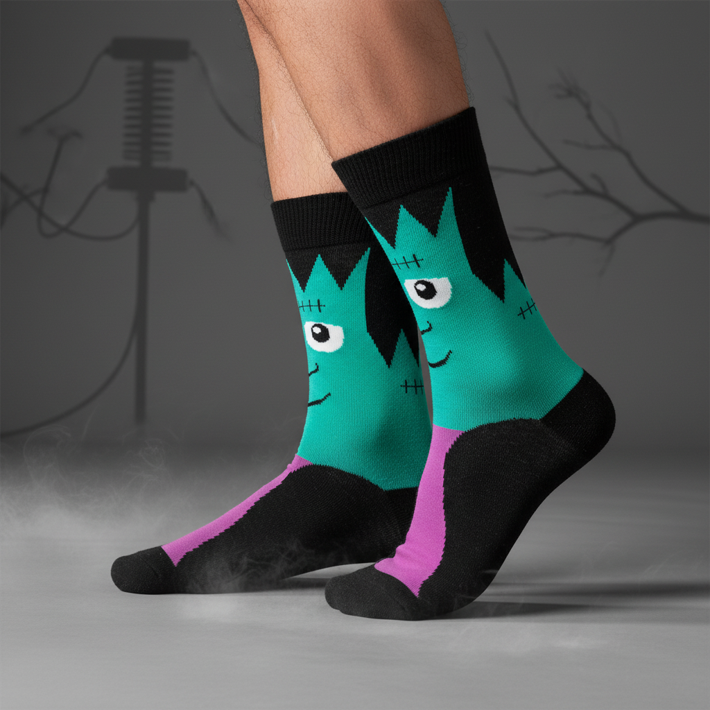 halloween socks Frankenstein