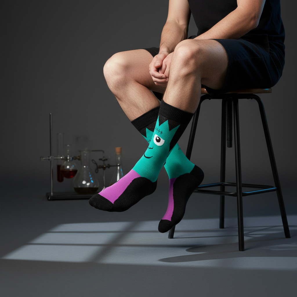 halloween novelty socks frankenstein