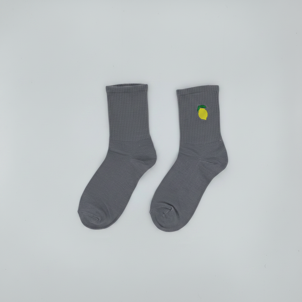 Grey Lemon Novelty Socks
