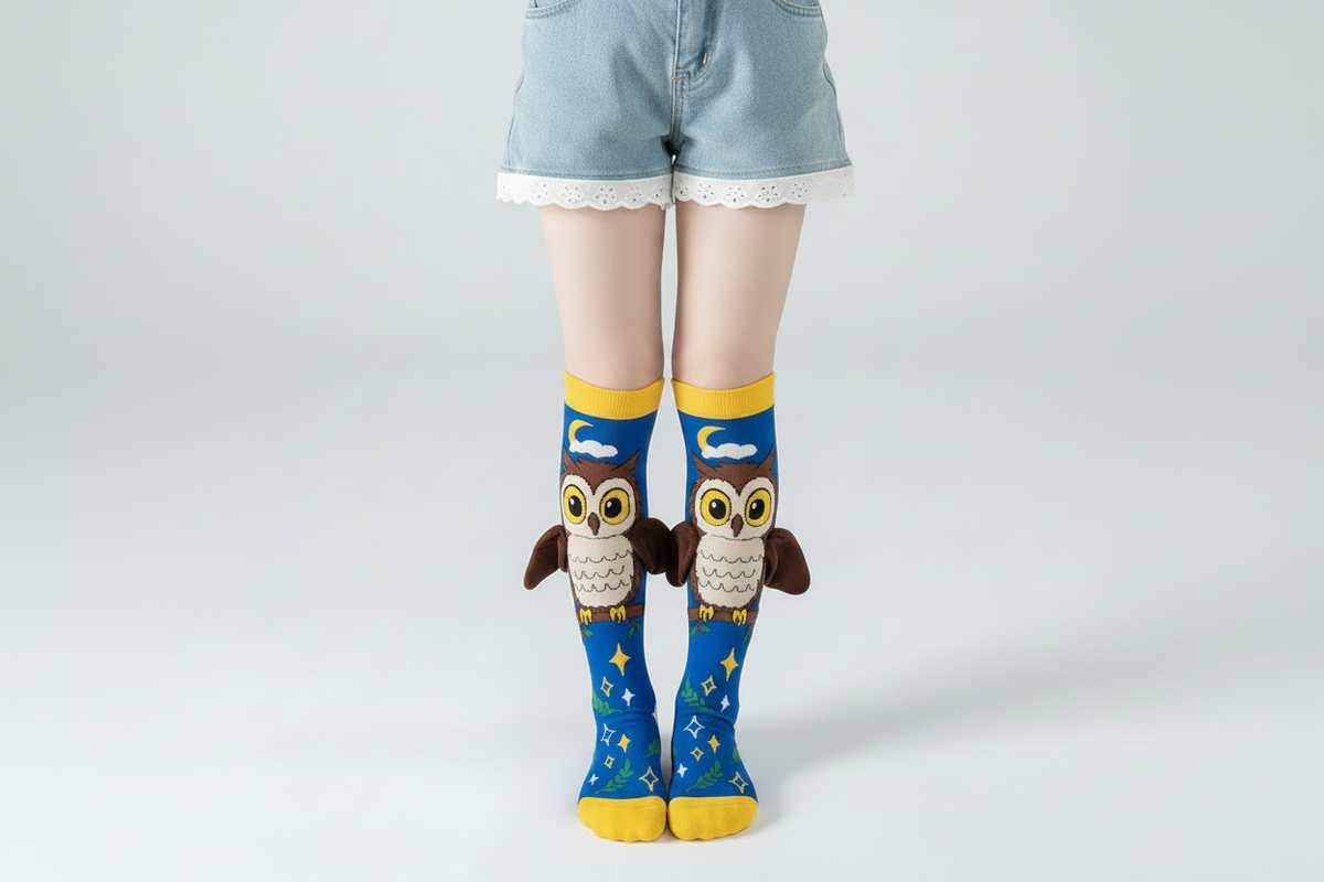 Hoot & Sparkle Owl Knee-high socks for kids