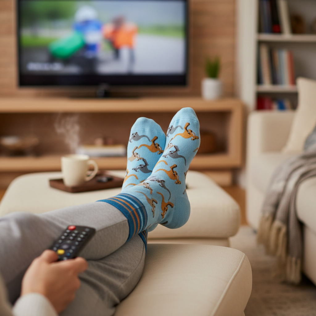 Light blue kangaroo socks