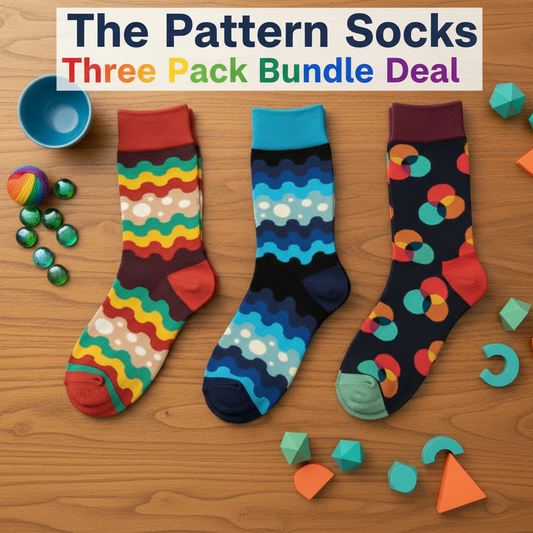 Pattern Socks Three Pack Bundle Deal