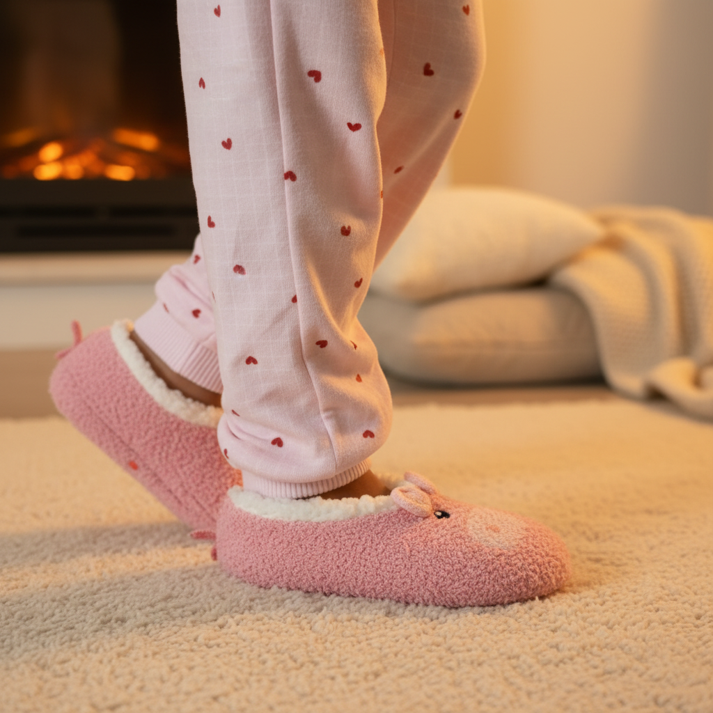 Pink Piglet Slipper Socks