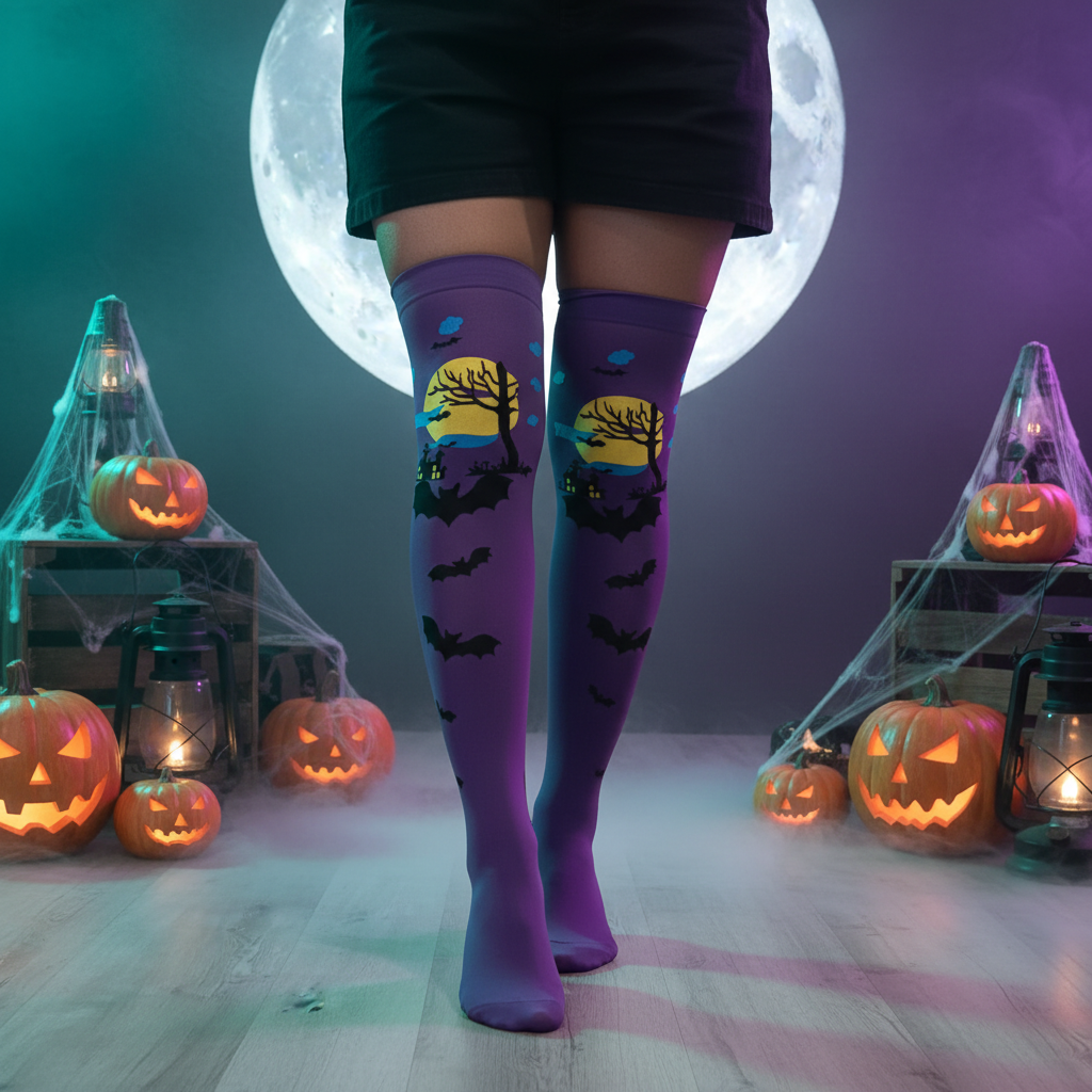 halloween knee socks for women