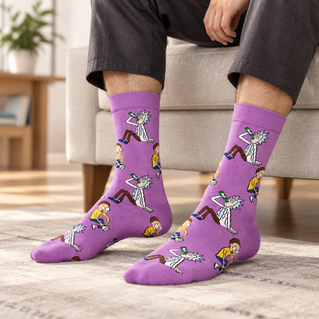 rick and morty funny socks