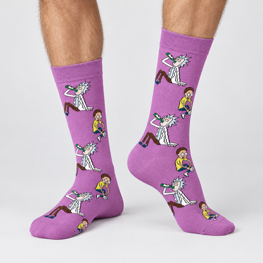 rick and morty purple socks