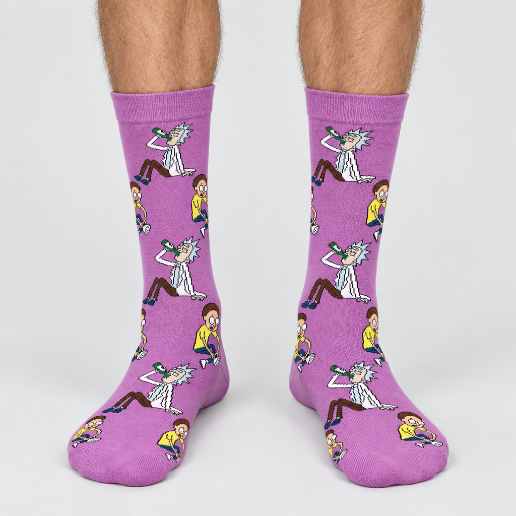rick and morty novelty socks
