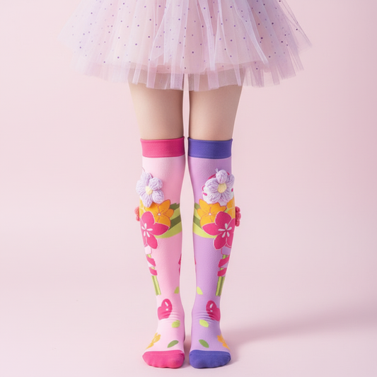 kids  flower themed knee socks in Australia