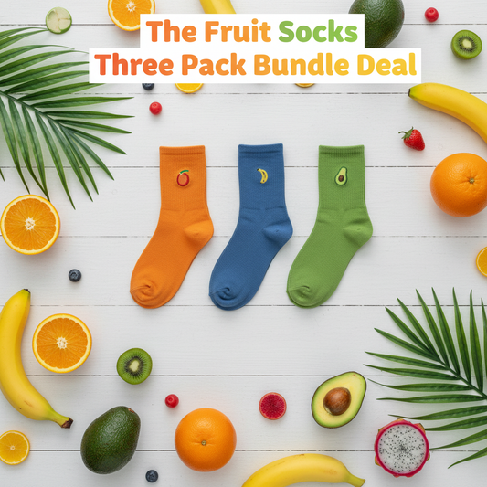 The Fruit Socks Three Pack Bundle Deal